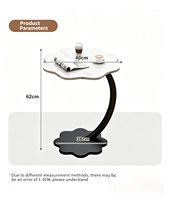Table basse double moderne de luxe au design pétale, en verre et métal, pour salle à manger, salon, chambre, canapé, chevet - Vente en gros