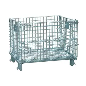 Manufacturer Custom Storage Cage Folding Metal Iron Frame Iron Cage for Warehouse Storage