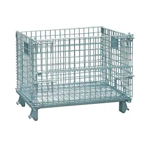<span class=keywords><strong>Cage</strong></span> de rangement personnalisée avec cadre en fer métallique, haute qualité, accessoire pliable pour entrepôt - Product Image 1