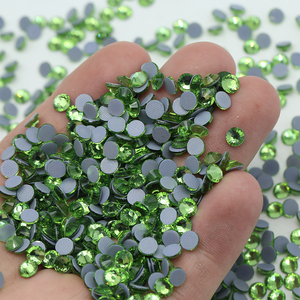 Toptan gümüş düz geri düzeltme Rhinestones AB kristal cam gevşek Rhinestones demir kristal tasarım üretimi için düzeltme - Product Image 4