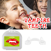 Wonsunss Vampire crocs rétractable Halloween dents effrayant effrayant faux Vampire crocs dents pour enfants adultes fausses dents pour la fête