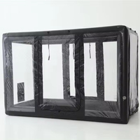 Cabine gonflable extérieure de tente de lavage de voiture de vente superbe avec le garage gonflable de tente de bulle de couverture de voiture de ventilateur