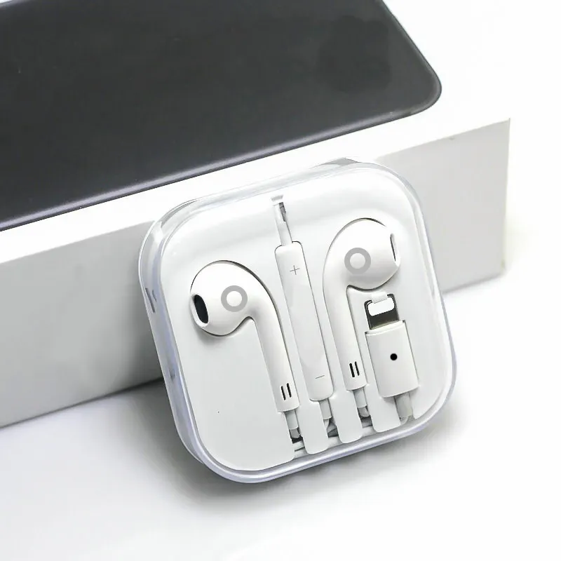 Super Bass HiFi Stereo 8Pin Earphones Headphones Top Quality BT Lighting 8Pin Earphone for Apple for iPhone for iPad for Airpods