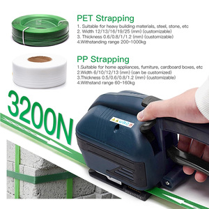 Giảm giá V2 pin-Powered điện máy đóng đai cầm tay dải và Thiết bị cắt - Product Image 4