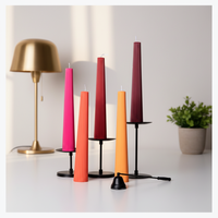 Premium 10 Zoll Handgefertigte Schlanke Dekorative Hohe Stabkerzen Farbiges Set Rauchfreie Soja-Mischwachs-Kerzen für Weihnachten Halloween Festlichkeiten