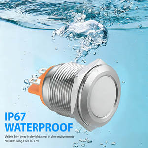 19 मिमी धातु पैनल सूचक प्रकाश पायलट लैंप के साथ पिन के नेतृत्व में लाल हरे रंग की द्वि-रंग 110 वी-220v उपकरण मशीन - Product Image 3