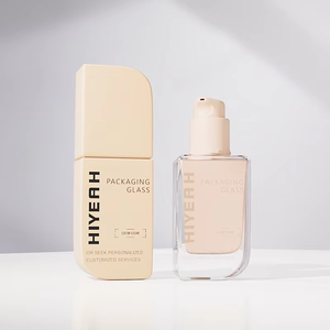 Flacon en verre de forme unique avec fond carré incliné, design innovant, 30 ml, 1 oz, flacon pompe pour sérum, crème <span class=keywords><strong>BB</strong></span>, huile pour soins de la peau - Product Image 3