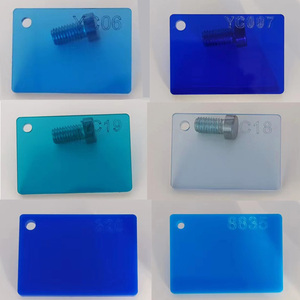 Klein bleu foncé bleu clair personnalisé pour plexiglas panneau décoratif bleu Transparent acrylique couleur boîte coupe feuilles de plastique - Product Image 6