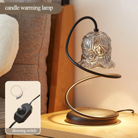 Brûleur de cire à base de métal chauffe-cire électrique moderne chauffe-cire bougies bougie chauffe-cire lampe chauffante avec bougie