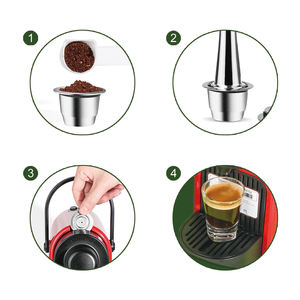 1 cápsula recargable con filtro reutilizable para <span class=keywords><strong>Nespresso</strong></span>, de acero inoxidable de grado alimenticio, para café espresso. - Product Image 6