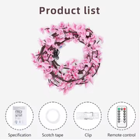 Lampu Hias Dinding Rumah Bentuk Pohon Bunga DIY Grosir, Warna Putih Hangat, 8 Model Lampu String, Lampu Peri Cabang Pohon Sakura