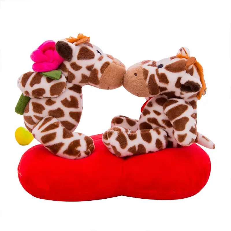 Los juguetes de peluche del Día de San Valentín abrazan a la pareja de animales León Tigre animal juguetes de peluche corazón peluches relleno y juguete de peluche An