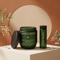 Pot large vide personnalisé pour capsules de soins capillaires 250 ml, gommes vitaminées, gommes beauté, soins de la peau, coffret cadeau avec flacon en verre