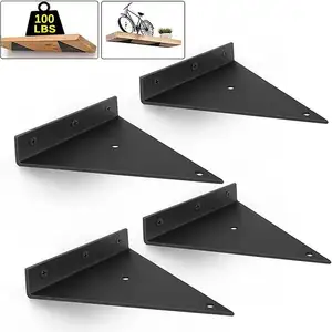 Étagères flottantes en bois, supports d'étagère triangulaire, vis d'ancrage, petits supports triangulaires - Product Image 1