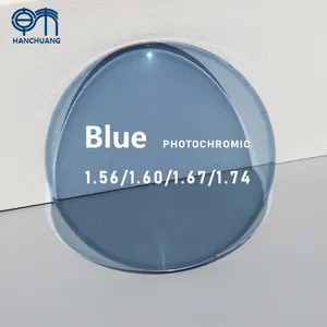 Tujuh warna photoromik 1.56/1.60/1.67/1.74 blok biru UV420 SHMC EMI lapisan Aspheric Resin lensa optik