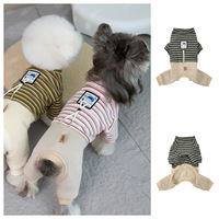 Vêtements pour chiens et chats : Nouveau style automne/hiver, sweat à capuche quatre pattes patchwork 26 rayures