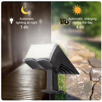 Lámpara LED Solar de Alta Luminosidad para Exteriores, Impermeable, para Jardín, Villa, Árbol, Césped, Foco Solar LED de Pared