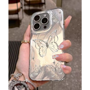 Bướm Acrylic Trường Hợp Điện Thoại Cho iPhone 16 15 14 Pro Max 13 12 11 Pro XS XR 17 Cộng Với Chống Sốc Bìa Bảo Vệ Màn Hình Vỏ - Product Image 5