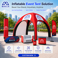 3x3 tente araignée gonflable étanche avec marque custom, gazebo Airdome à auvent pour fan zone football et promotion extérieure
