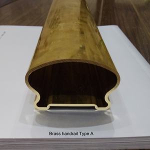 درابزين نحاسي بتصميم عتيق عالي الجودة، درابزين مستقيم للسلالم الداخلية والخارجية والشرفات - Product Image 3