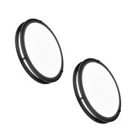 Plafonnier encastré à intensité variable sélectionnable 2700K/3000K/3500K/4000K/5000K pour couloir salle de bain salon (lot de 2)