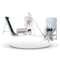 Ligne de production automatique d'aliments fins pour volailles, lapins et moutons, capacité de 1 tonne par heure, machine à granulés pour fourrage