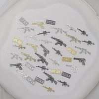 Breloques 3D en alliage métallique Zodiaque pour nail art, lettres mélangées, décorations pour coques de téléphone, accessoires DIY pour ongles