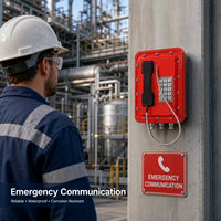Teléfono Robusto Anticorrosión para Fábrica, Llamadas de Emergencia, Teléfono Industrial a Prueba de Agua, Teléfono a Prueba de Explosiones