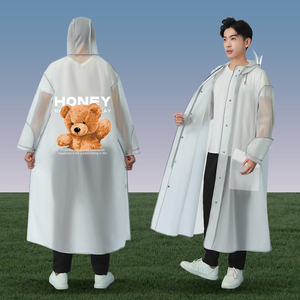 Venta Directa de Fábrica de Impermeables y Cubiertas para Lluvia Modernos Hechos de Material EVA Impermeable y Estampados Universales para Hombres y Mujeres - Product Image 6