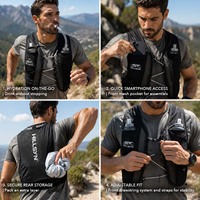 Gilet d'hydratation minimaliste pour la course à pied, pour hommes et femmes, capacité 8L, multi-poches, pour le fastpacking et l'entraînement quotidien