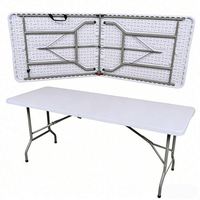 Table pliante de camping en HDPE pour pique-nique et plein air