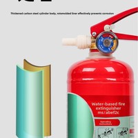 Extincteur portatif à eau 2025, 3,6 kg, pour usage domestique, certifié 3C, couleur rouge, conforme aux normes, nouveau