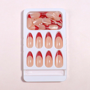 24 <span class=keywords><strong>Uñas</strong></span> Postizas de Cristal Estilo Ojo de Gato Francés, Estilo Europeo-Americano, Removibles para Mujer, Lujo Ligero, Alta Calidad - Product Image 3