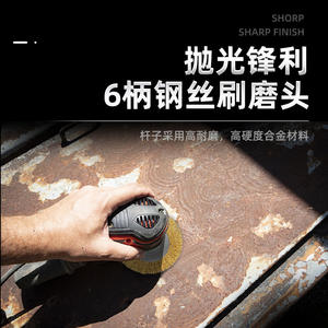 Brosse métallique en acier inoxydable en forme de stylo pour la sculpture des racines, le polissage et l'élimination de la rouille, tête de meulage en cuivre pratique - Product Image 2