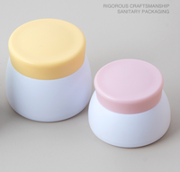 Pot de crème de forme Unique de fantaisie en plastique blanc rose à faible quantité minimale de commande pot de PP à Double paroi 50G 30G 15G pour les ventes