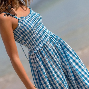 ชุดเดรสยาวสไตล์โบฮีเมียนชายหาดแบบเรียบง่ายสำหรับผู้หญิง ออกแบบตามแบบที่คุณต้องการ รับผลิตแบบ OEM ขายส่ง ชุดเดรสลำลองสำหรับผู้หญิงที่ดูสง่างาม - Product Image 4