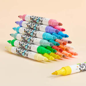 Juego de rotuladores acrílicos de doble punta, fácil de lavar para dibujar, <span class=keywords><strong>Material</strong></span> plástico con juego de embalaje para rotuladores artísticos - Product Image 4