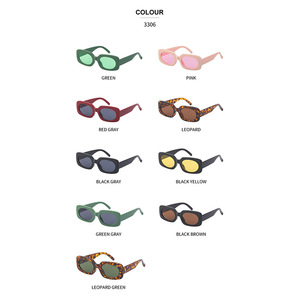 Lunettes de soleil sur mesure de style européen et américain à petite monture UV400 pour femmes, verres PC noirs, design tendance Instagram - Product Image 2
