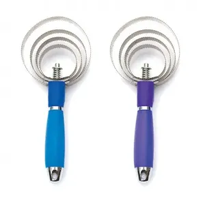 Grattoir réversible à brosse réversible en acier inoxydable à 4 anneaux pour le bétail avec poignée en <span class=keywords><strong>caoutchouc</strong></span> souple et poignée en silicone - Product Image 3