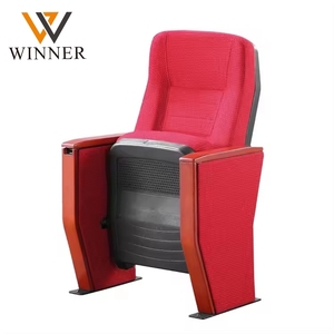 Venta Directa de Fábrica de Muebles Modernos de Plástico para Teatro, Sillas de Auditorio para Iglesias con Mesa de Escritura para Escuelas, Iglesias, Kenia - Product Image 1