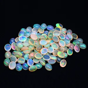 SGARIT Gemstone Jewelry 3*4mm-8*10mm Oval Cut Natural Opal Loose Stone For Custom Jewelry Genuine Gems Loose Opal