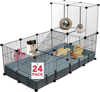 Cage de luxe multicouche pour animaux de compagnie en fil métallique assemblé par bricolage en Chine