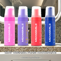 Dentifrice Moussant Fruité Fraise Orange Portable à Pompe Nettoyage Profond des Dents et des Taches de Résidus Alimentaires