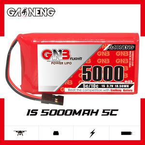 แบตเตอรี่ลิเธียมโพลิเมอร์ GAONENG GNB 5000mah 1S 5C 10C 3.7V หัวต่อ JR สำหรับเครื่องส่งสัญญาณและตัวรับสัญญาณ Sanwa M17 - Product Image 2