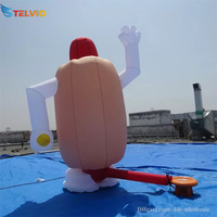 Hamburger gonflable géant de hot dog de douane de la publicité avec le pain gonflable de ventilateur pour l'événement de promotion