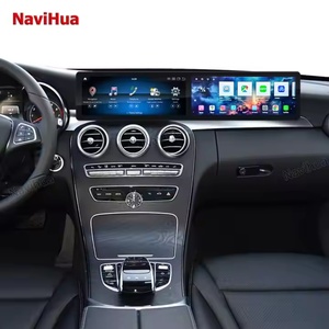 Autoradio Navihua Android 12,3 pouces à double écran, navigation, divertissement pour passagers, CarPlay pour Mercedes C W205 GLC - Product Image 2