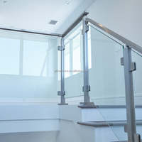 Système de garde-corps en verre de rampe d'escalier Reilbu avec pince en acier inoxydable pour les zones de balcon de pont d'escalier
