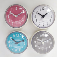 Reloj de Pared MINI Moderno de 3 Pulgadas para Baño, Personalizado de Fábrica, Material ABS, Resistente al Agua, Reloj de Ducha Resistente al Agua para Cocina