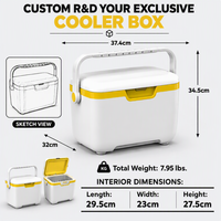 Refroidisseur alimentaire portable avec noyau en EPS haute densité et fermeture hermétique pour le stockage de boissons et d'épicerie, fabricant de logos personnalisés
