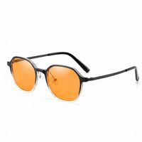 Lunettes de protection pour ordinateur avec monture en titane, verres CR39 Amber FL41, anti-lumière bleue, pour le travail sur ordinateur